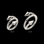 Double Ended Twist Side Facing Hinged Segment Clicker with Spikes Hoop Earring / Nosering – Titanium