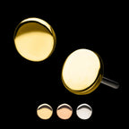 14Kt Gold Threadless Disk Top