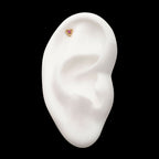 14Kt Yellow Gold Threadless Pronged Pink CZ Trinity Knot Top