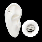 Titanium Threadless Smiley Face Emoji Top