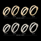 Double Hoop with CNC Set Full Gem Side Facing Hinged Segment Clicker Earring / Nosering – 14Kt Gold