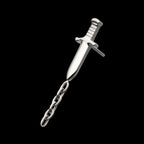 Titanium Threadless Dagger Top with Dangle 8mm Chain