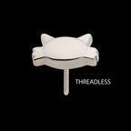 Titanium Threadless Cat's Head Top