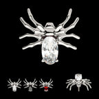 Titanium Threadless Spider Top with 4-Prong Oval CZ