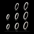 CNC Set Full Clear CZ Eternity Gem with Thicker Outer Hoop Side Facing Hinged Segment Clicker Earring / Nosering – Titanium