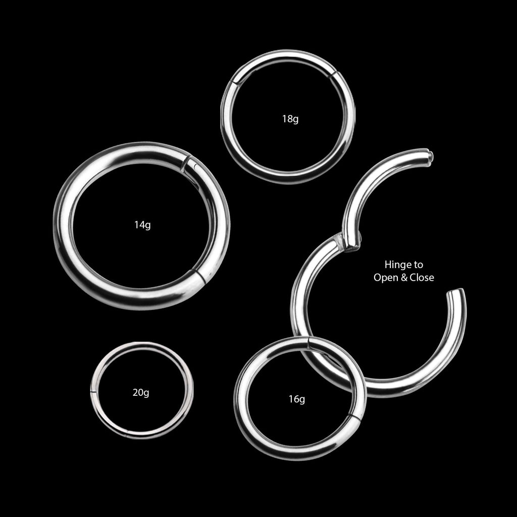 Titanium Hinged Segment Clicker (20g to 14g)