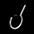 D-Ring Clicker Hoop Earring / Nosering – Titanium