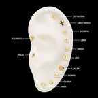 14Kt Yellow Gold Threadless Zodiac Sign Tops