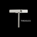 Titanium Threadless with Short Lightning Bolt Top