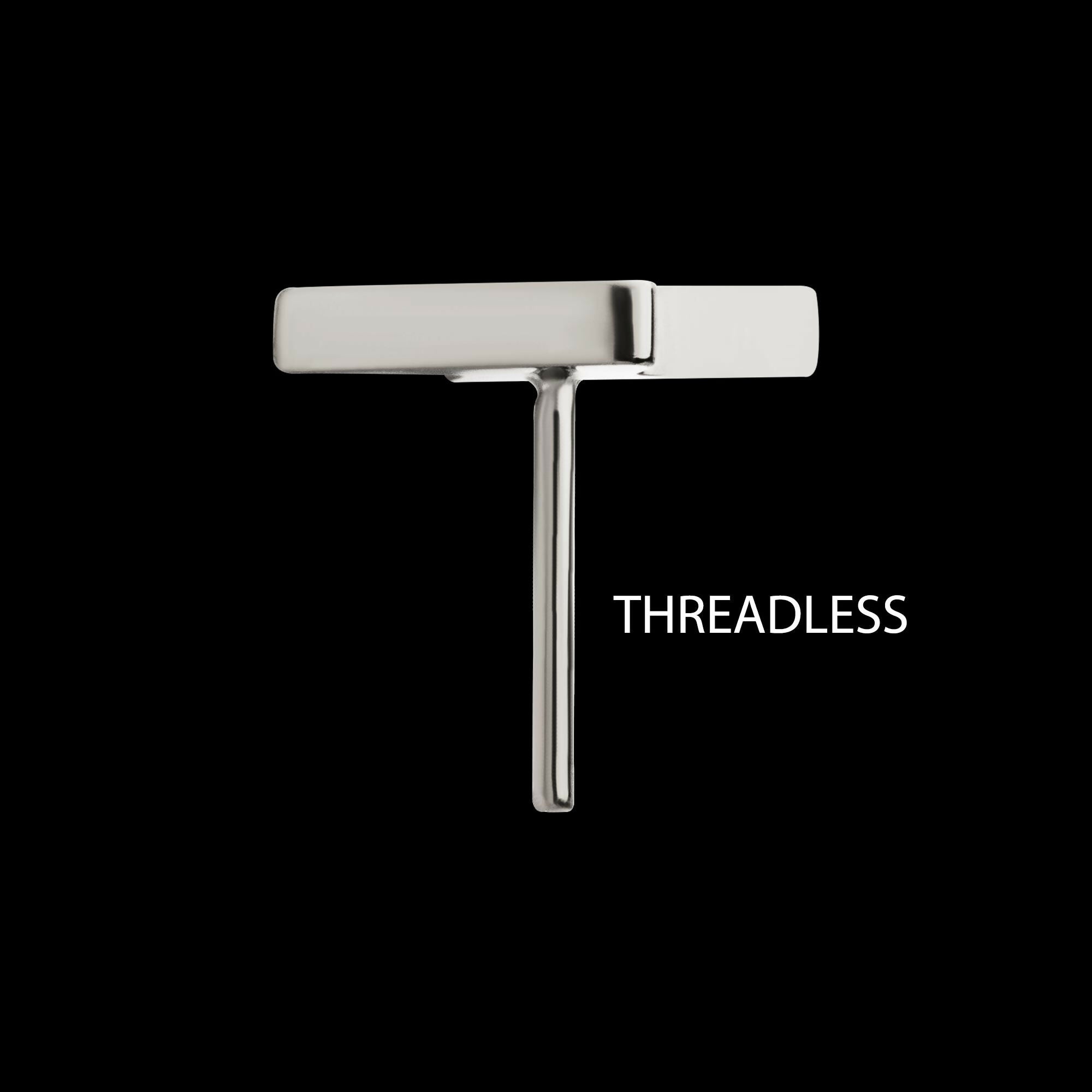 Titanium Threadless with Short Lightning Bolt Top