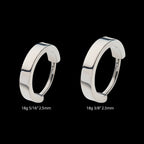 Design 2.5mm Thick Hinged Segment Clicker Hoop Earring / Nosering – Titanium