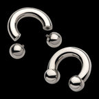 Internally Threaded Basic Big Gauge Circular Barbells Earring / Nosering – Titanium