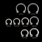 Internally Threaded Basic Circular Barbells Earring / Nosering – Titanium