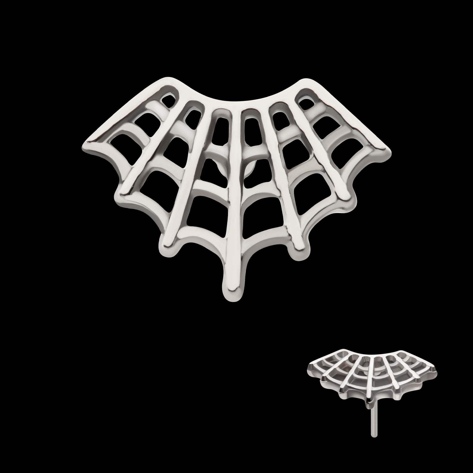 Titanium Threadless Fan Shape Spiderweb Top