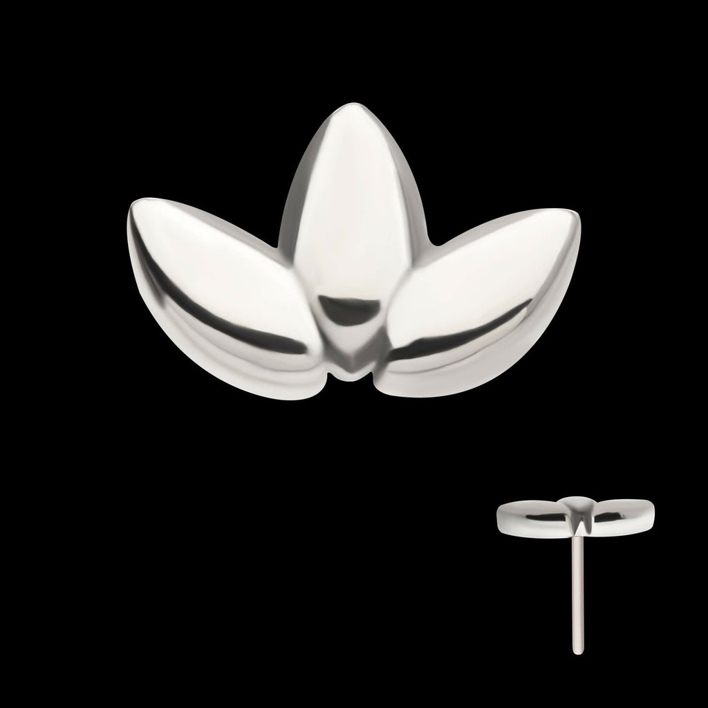 Titanium Threadless Fan Shape Petals 3-Cluster Top