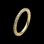 14Kt Gold Eternity Side Facing Hinged Segment Clicker with Prong Set 0.9mm Round Lab-Grown Diamonds