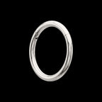 Platinum PVD Titanium Basic Hinged Segment Clicker Hoop Earring / Nosering