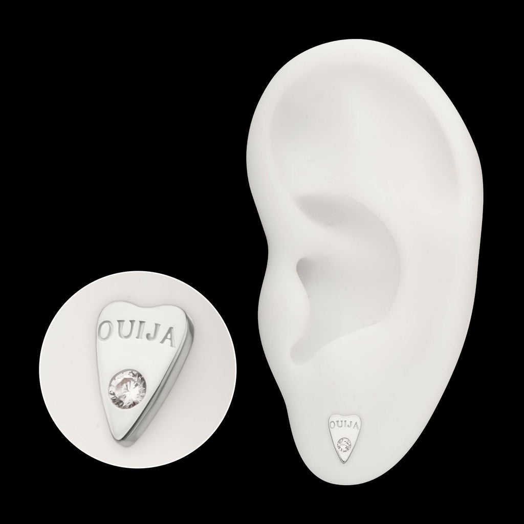 14Kt White Gold Hasbro Ouija Planchette Threadless Top