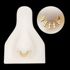 Spiderweb Front Facing Hinged Segment Clicker Hoop Earring / Nosering – 14Kt Gold