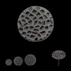 Black PVD Titanium Threadless Hammered Disk Top