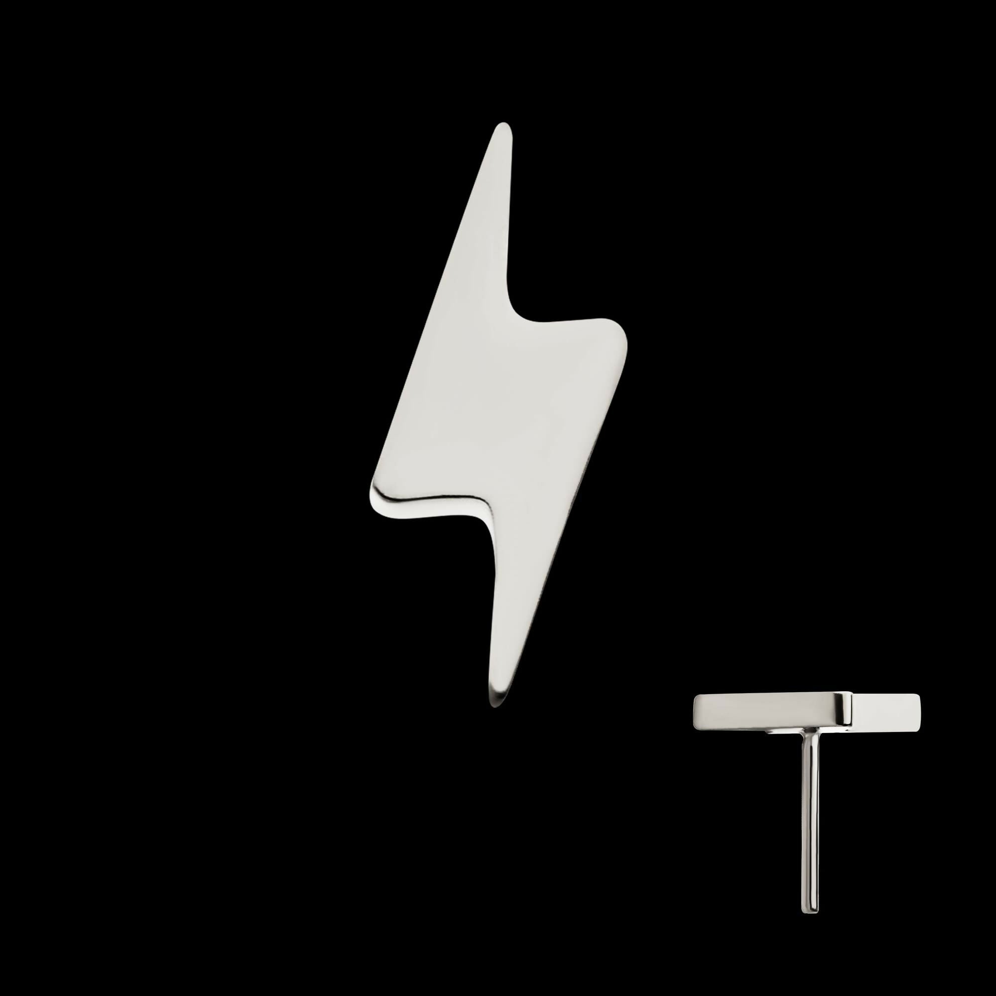 Titanium Threadless with Short Lightning Bolt Top