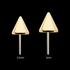 14Kt Yellow Gold Threadless Spike Top