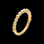 Beaded Edge Side Facing Hinged Segment Clicker Hoop Earring / Nosering – 14Kt Yellow Gold