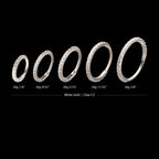 20g 14Kt Gold Prong Set 1mm Eternity Round Gem Side Facing Hinged Segment Clicker