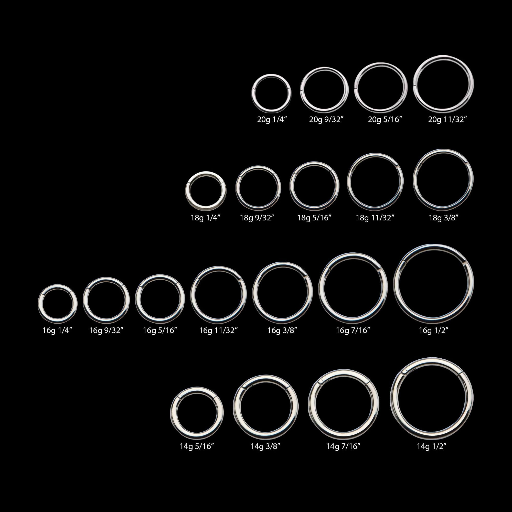 Titanium Hinged Segment Clicker (20g to 14g)