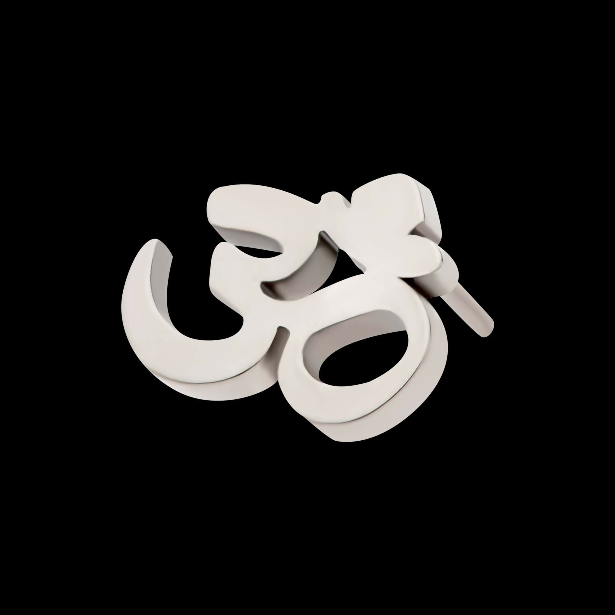 Titanium Threadless OM Symbol Top