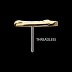 14Kt Yellow Gold Threadless Winged Dragon Top