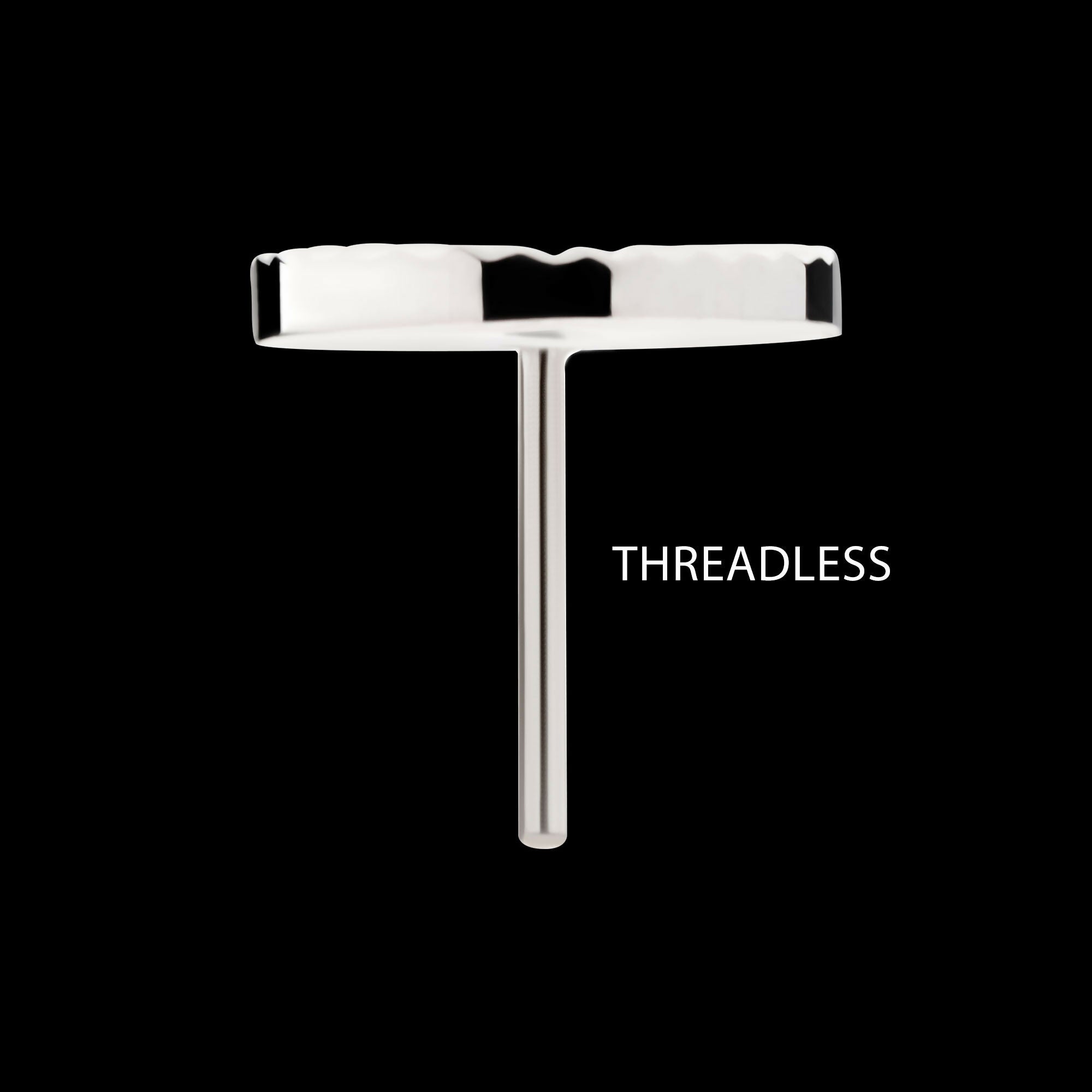 Titanium Threadless Corrugated Round Top