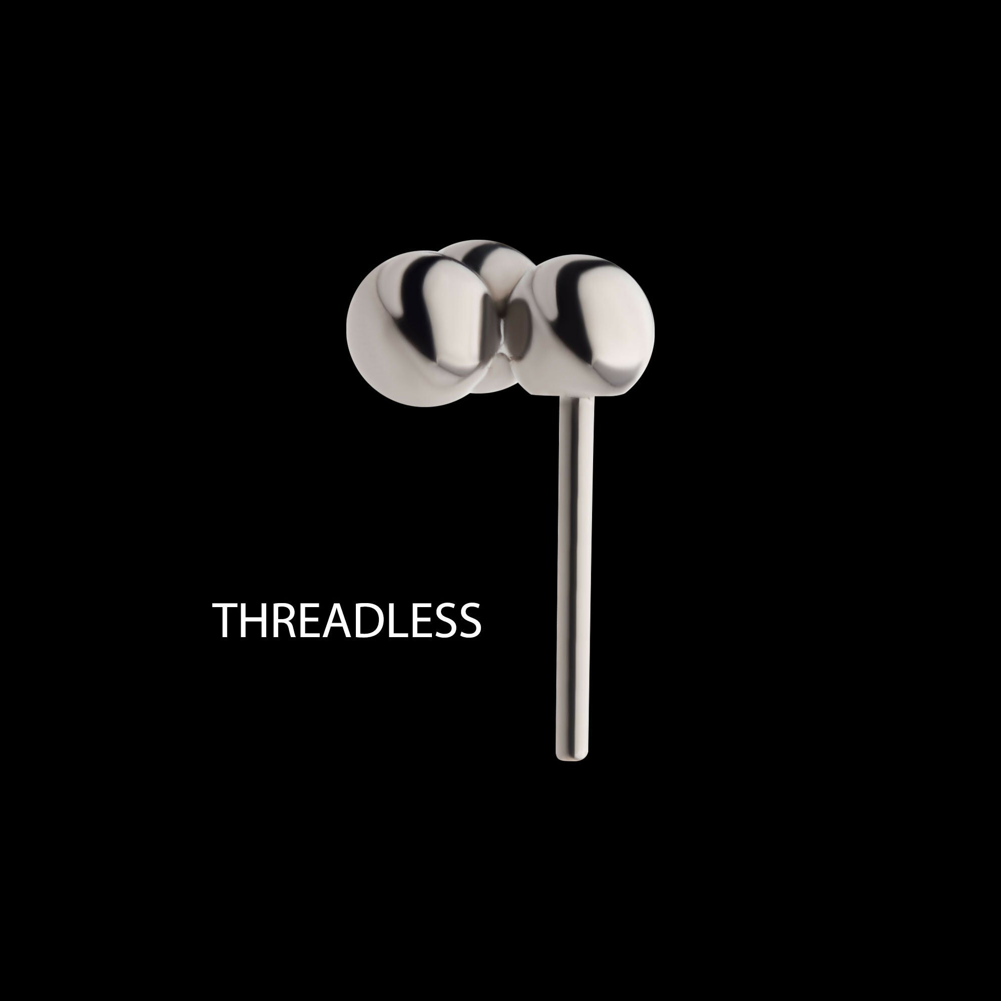 Titanium Threadless Trinity Ball Top