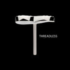 Titanium Threadless Corrugated Heart Top