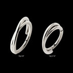 Double Hoop Side Facing Hinged Segment Clicker Earring / Nosering – Titanium