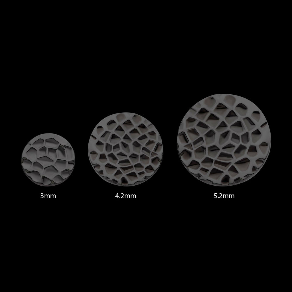 Black PVD Titanium Threadless Hammered Disk Top