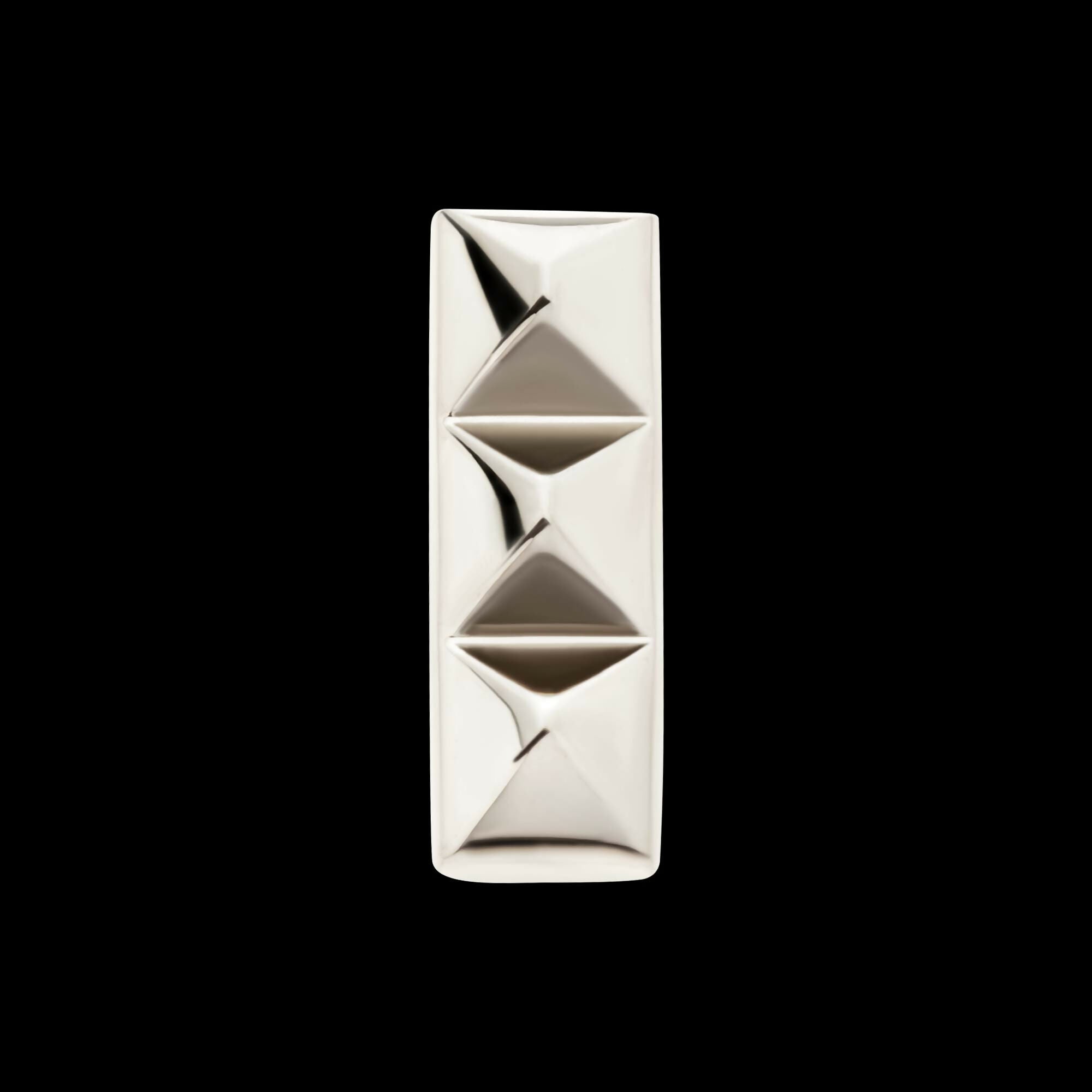 Titanium Threadless 3 Pyramid Stud Top