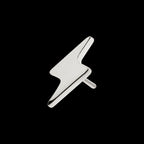Titanium Threadless with Short Lightning Bolt Top