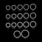 Platinum PVD Titanium Basic Hinged Segment Clicker Hoop Earring / Nosering