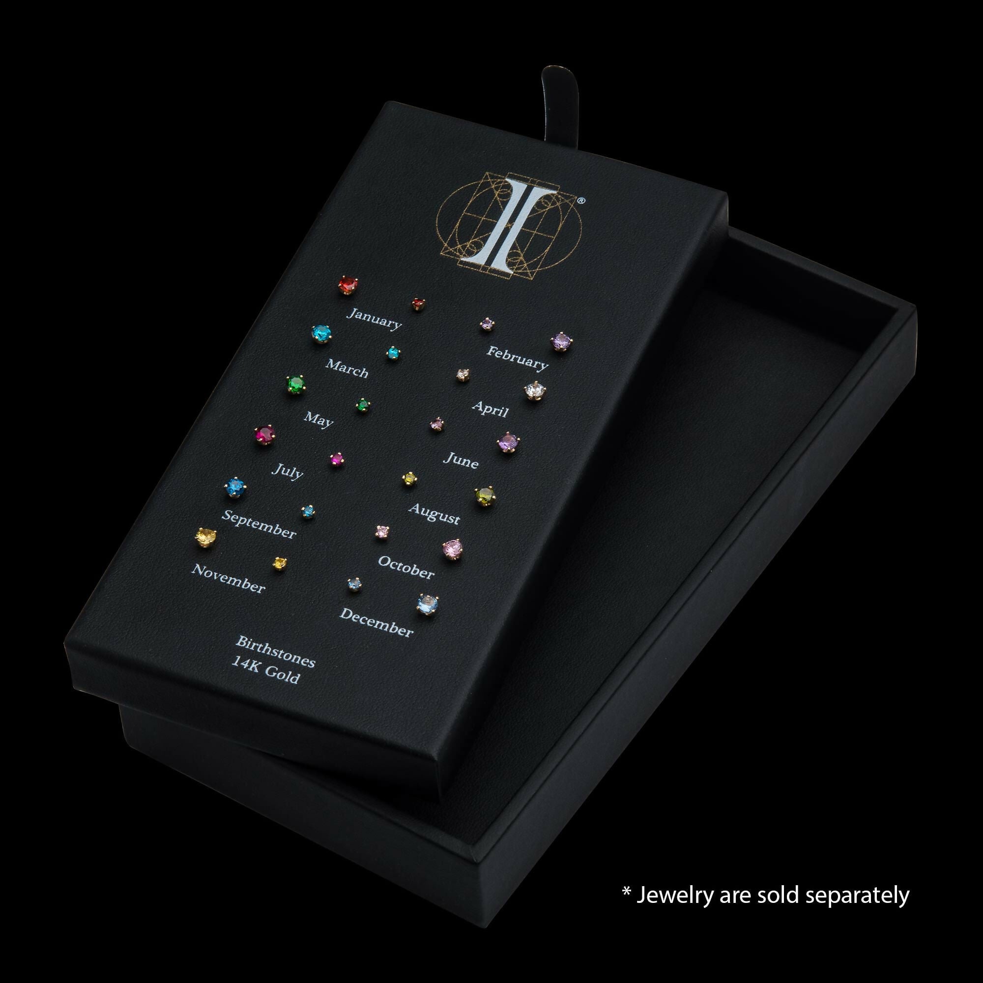 14Kt Gold Threadless with Prong Set Birthstone Top