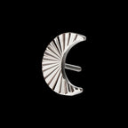 Titanium Threadless Corrugated Crescent Moon Top