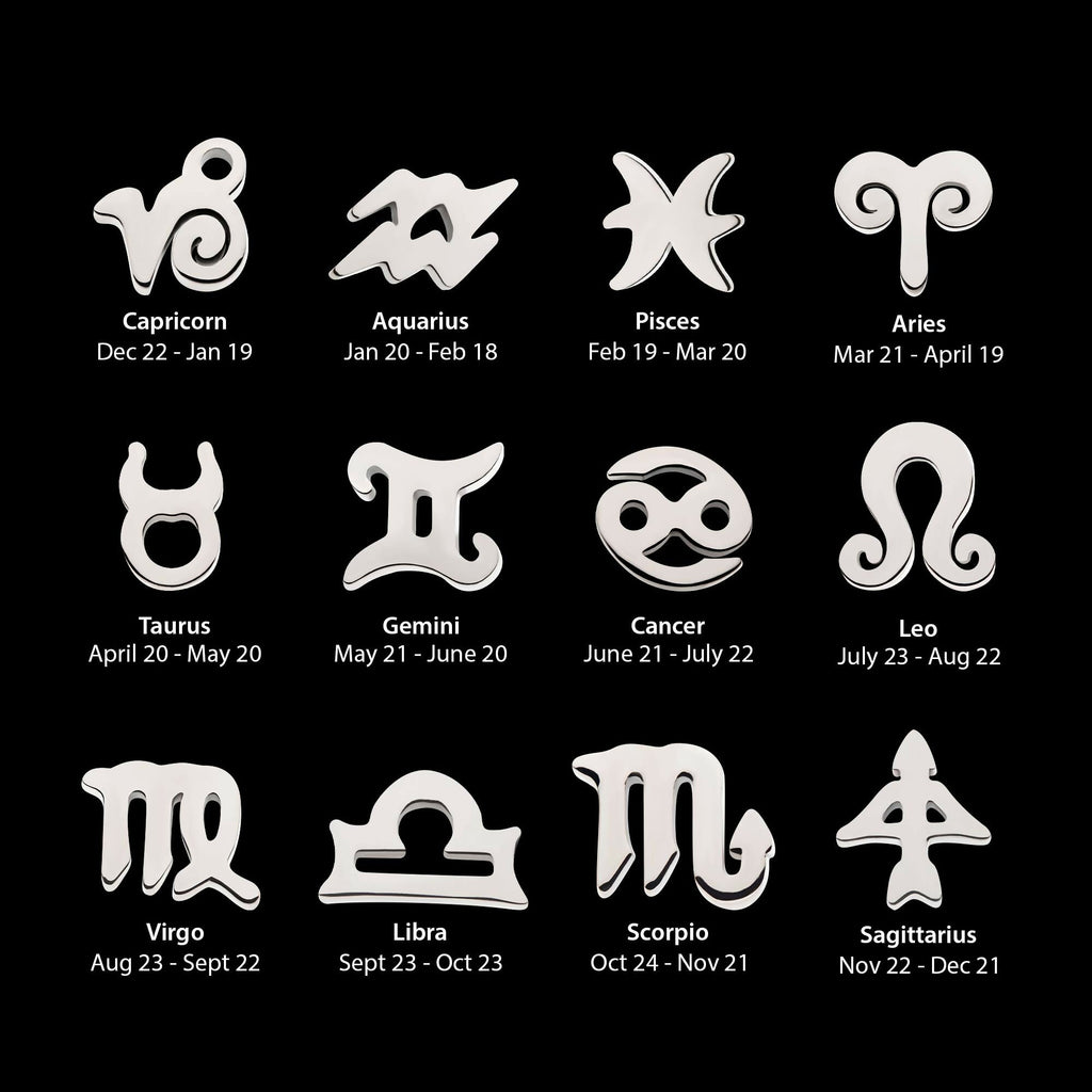 Titanium Threadless Zodiac Sign Tops