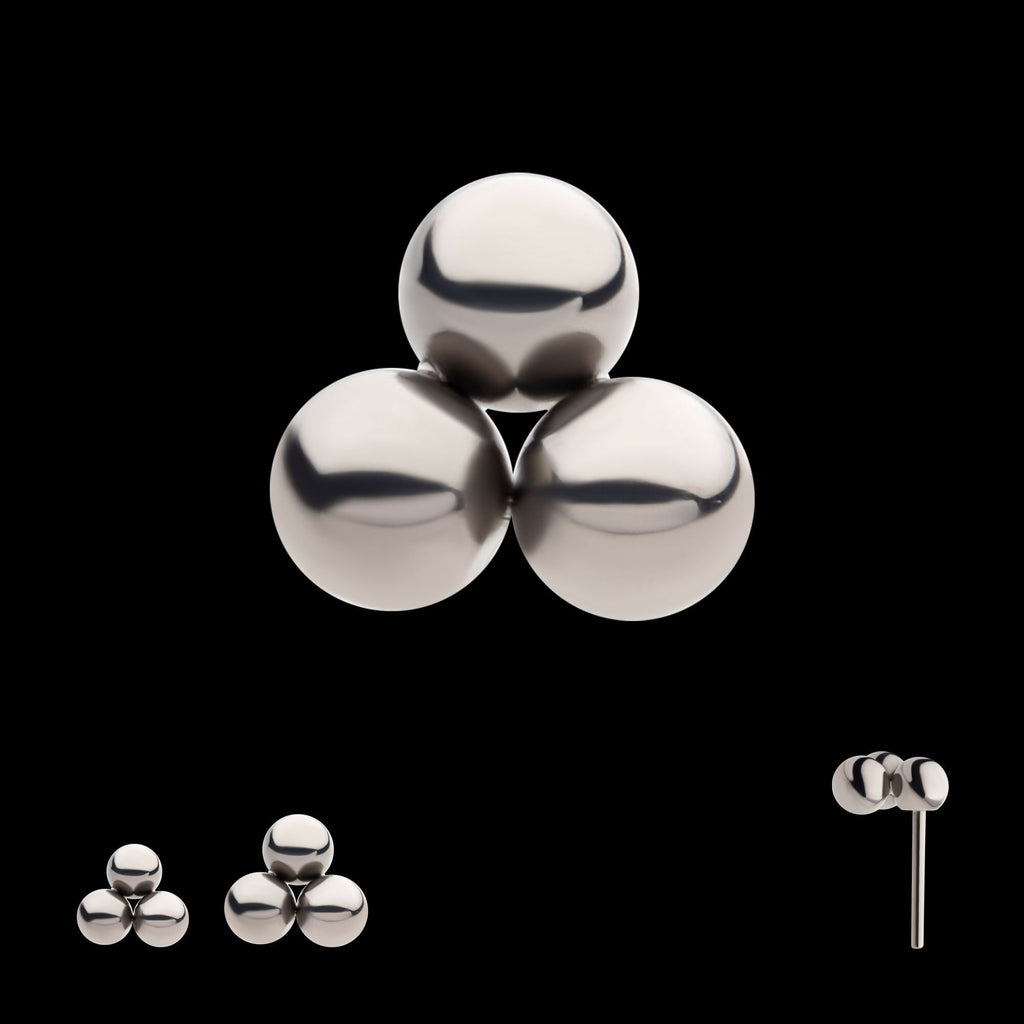 Titanium Threadless Trinity Ball Top