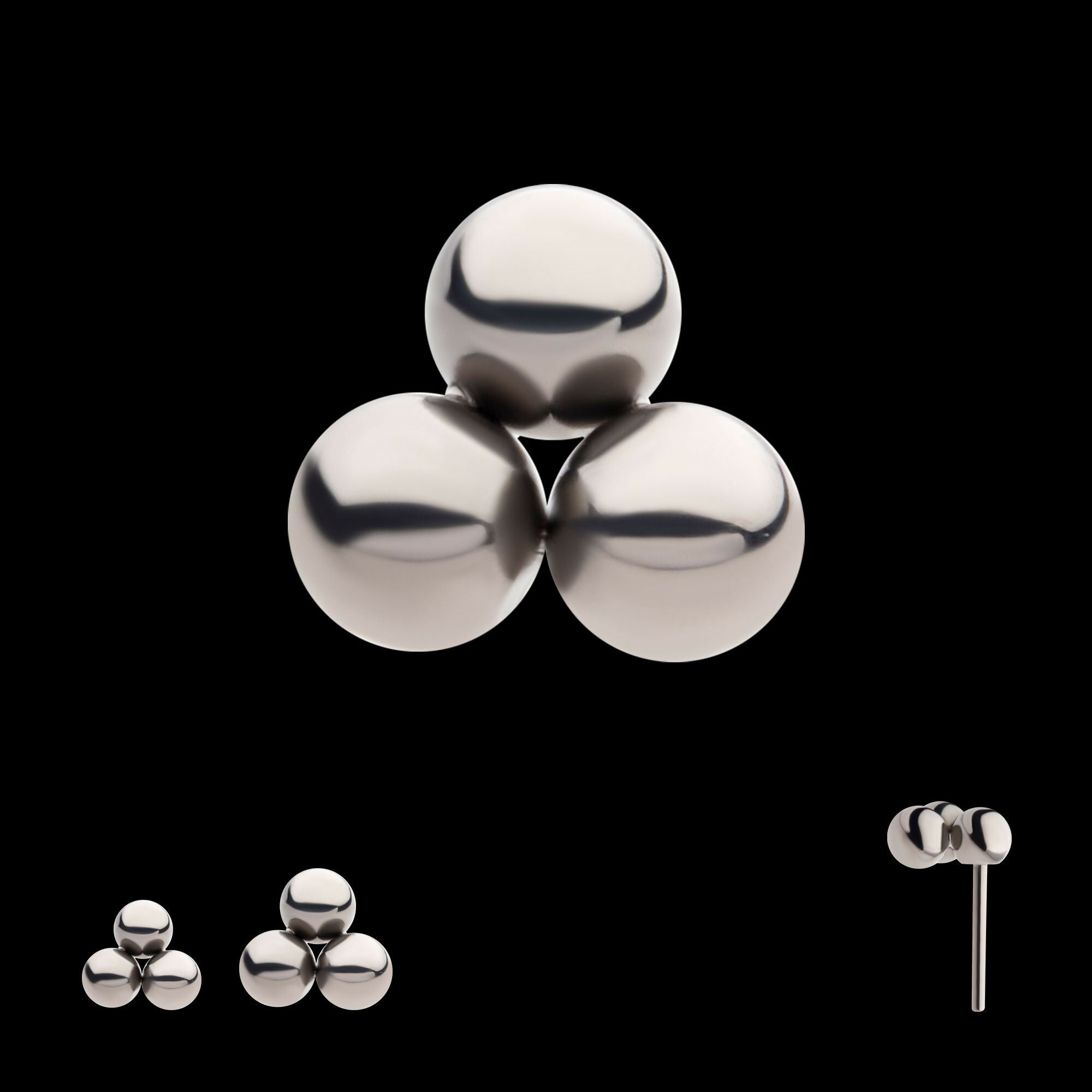 Titanium Threadless Trinity Ball Top