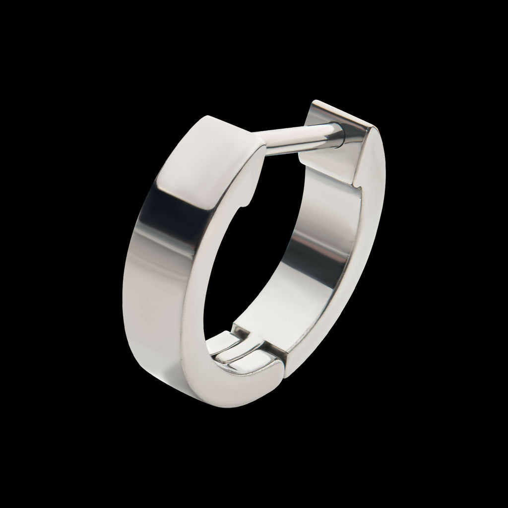 Design 3mm Thick Hinged Segment Clicker Hoop Earring / Nosering – Titanium