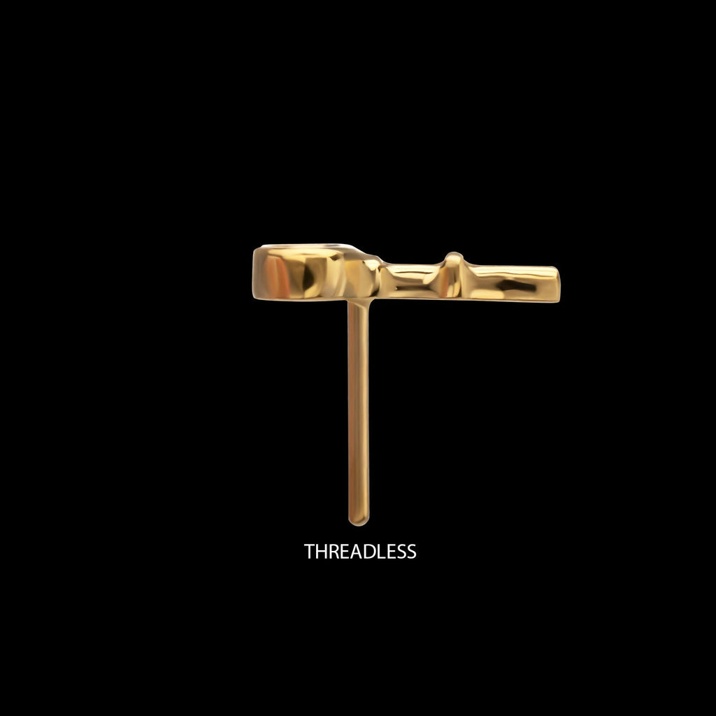 24Kt Gold PVD Titanium Threadless Key Top