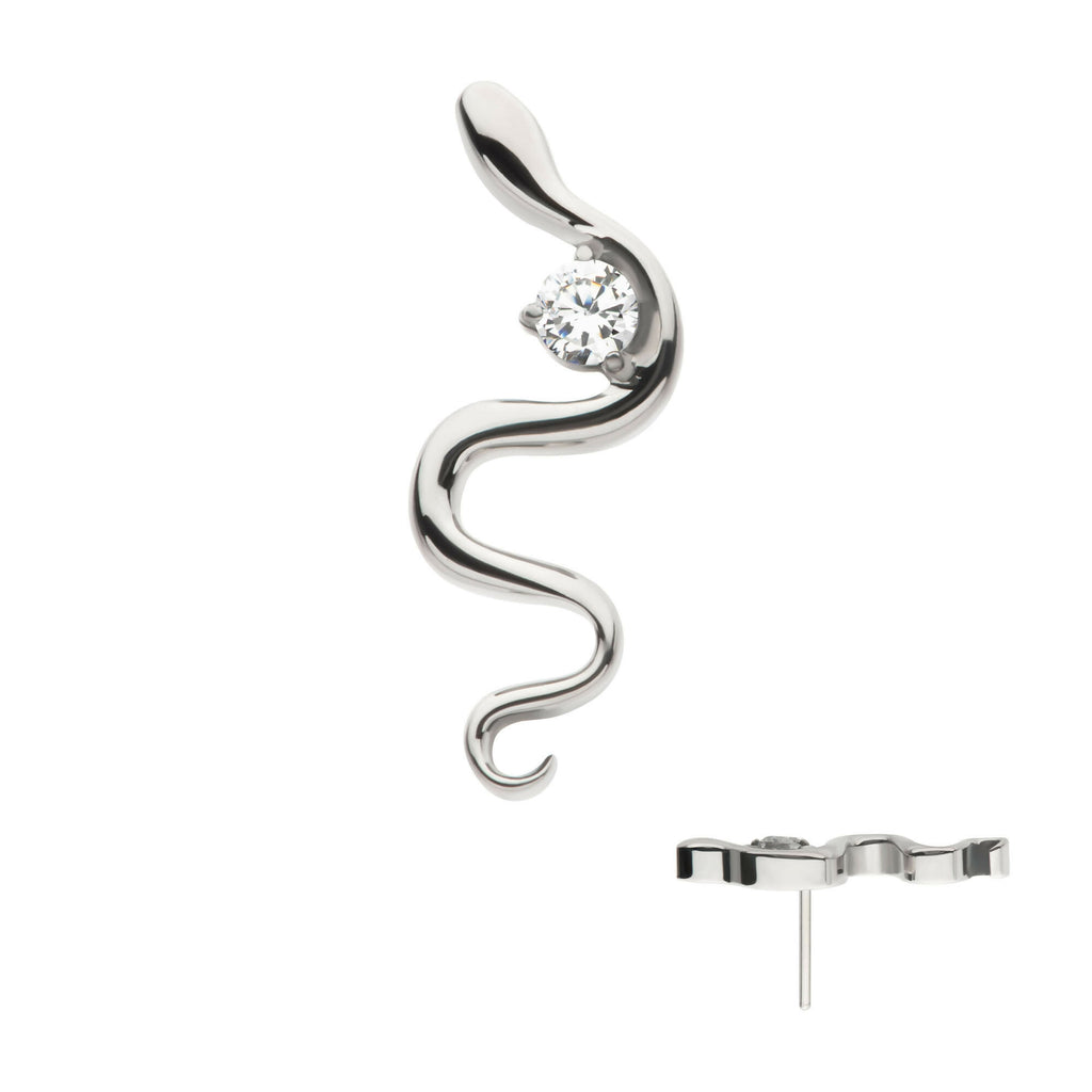 Titanium Threadless Prong Set CZ Gem Star Top - Durable & Stylish ...