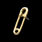 14Kt Gold Threadless Safety Pin Top