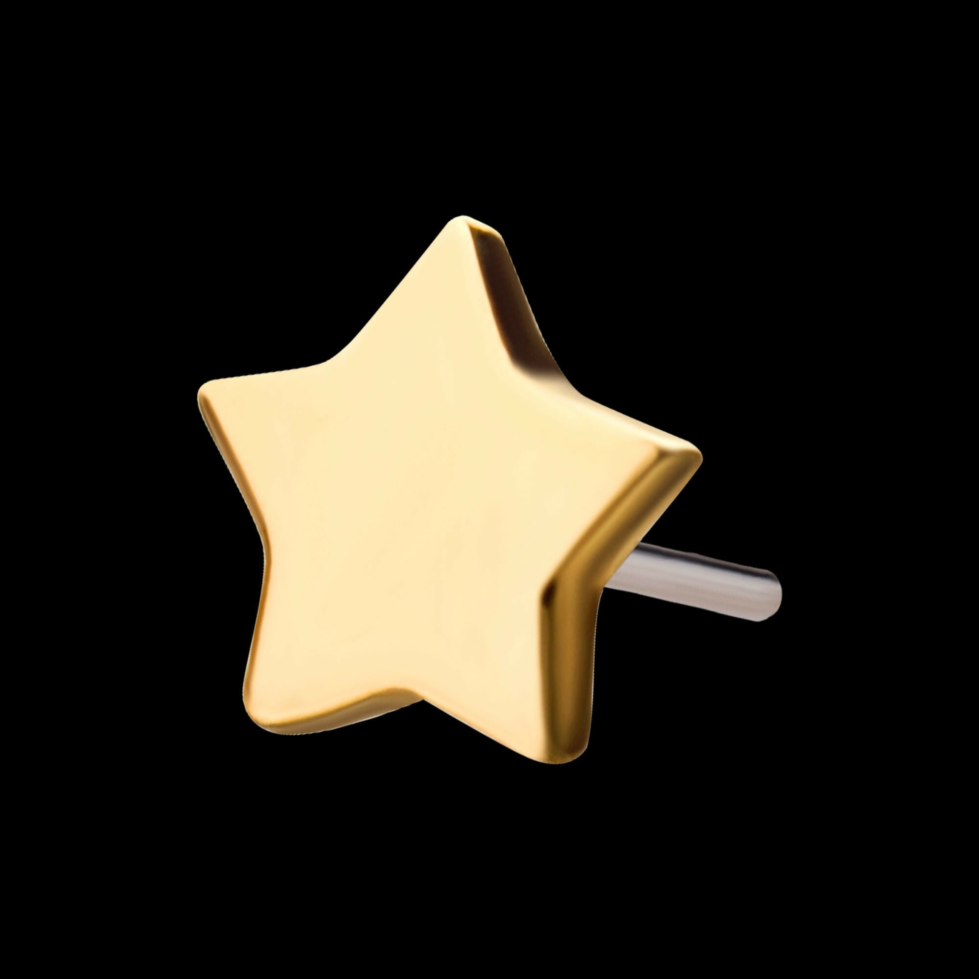 14Kt Gold Threadless Star Top