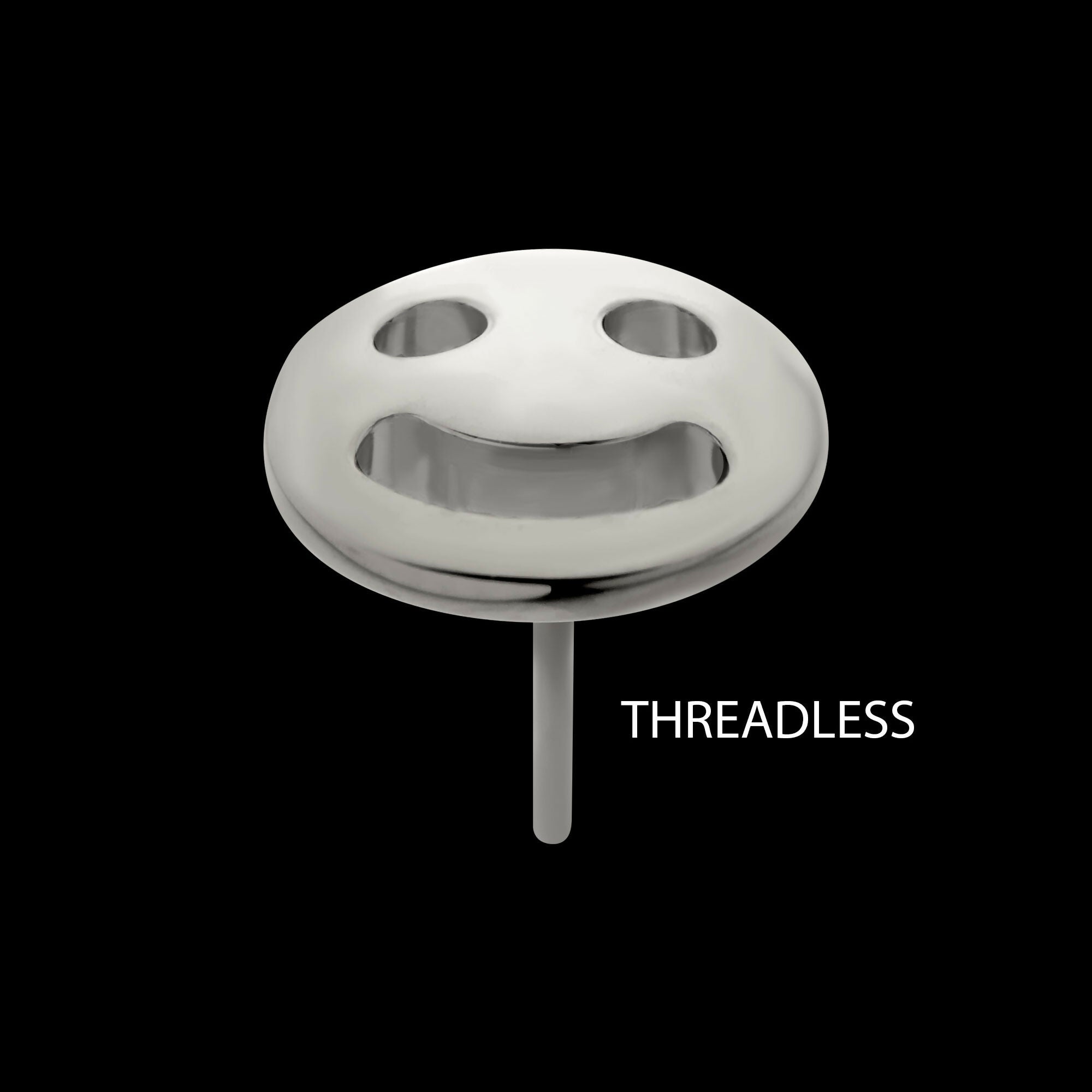 Titanium Threadless Smiley Face Emoji Top